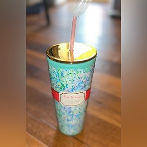 NWT- Lilly Pulitzer Tumbler with Straw